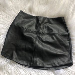 Lulu’s faux leather skirt